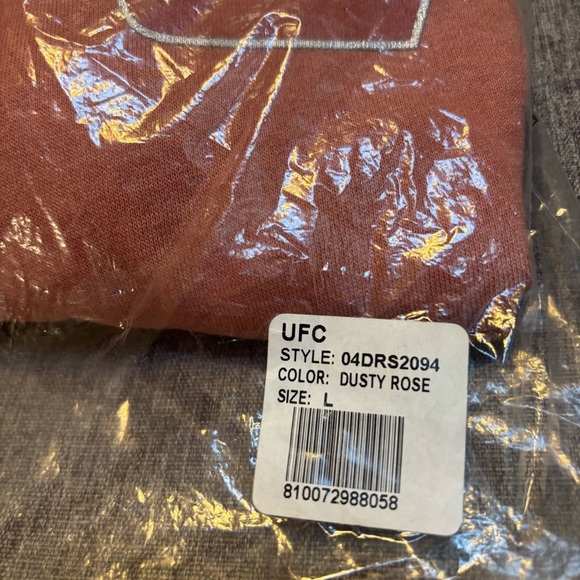UFC California Hoodie, Dusty Rose, Size Large - Picture 8 of 9